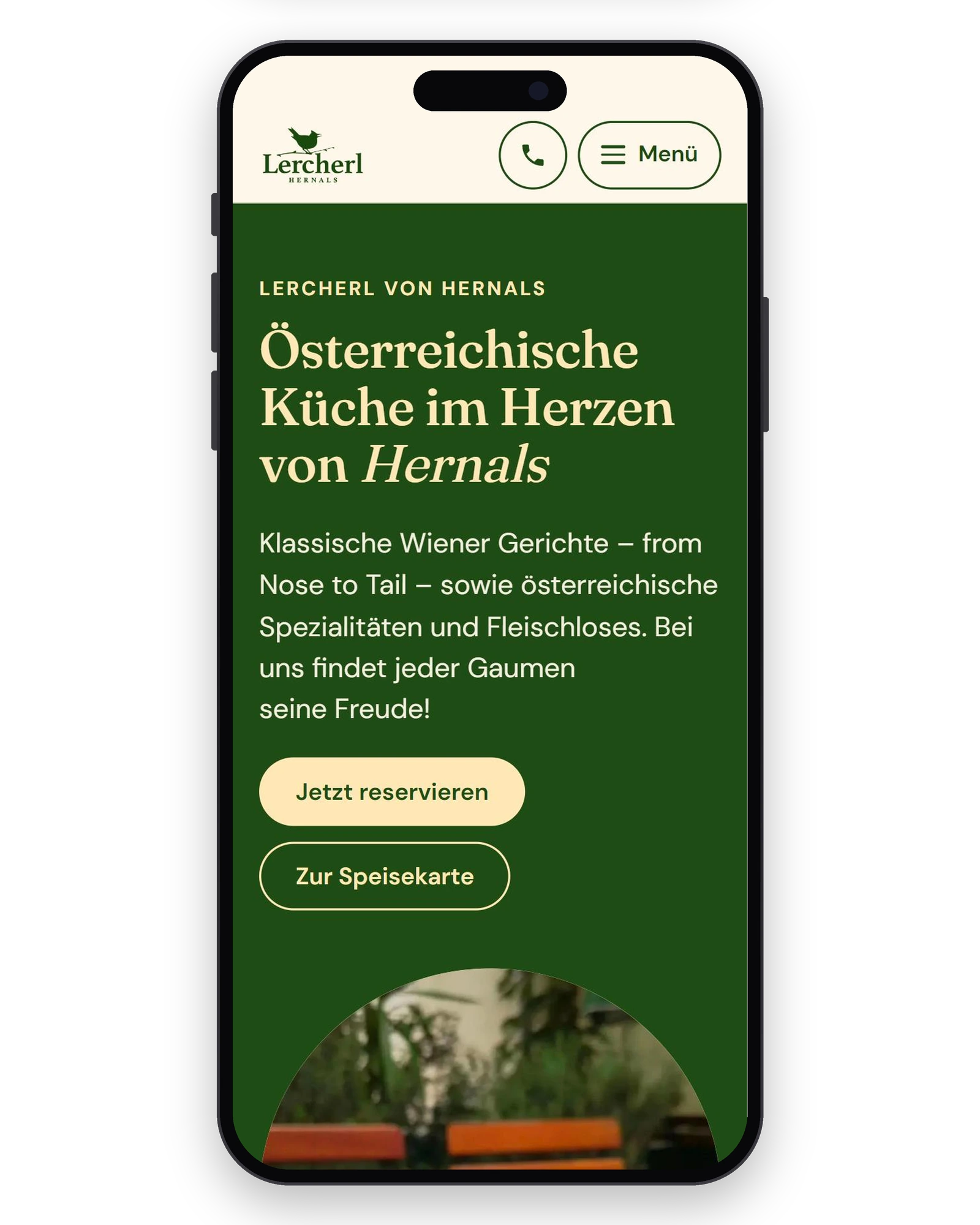 Website für Zum Lercherl von Hernals