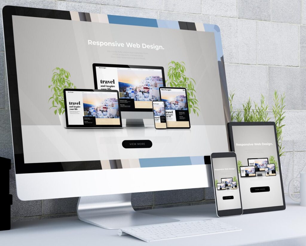 Responsive Webdesign , Darstellung auf Computer, Tablet und Smartphone